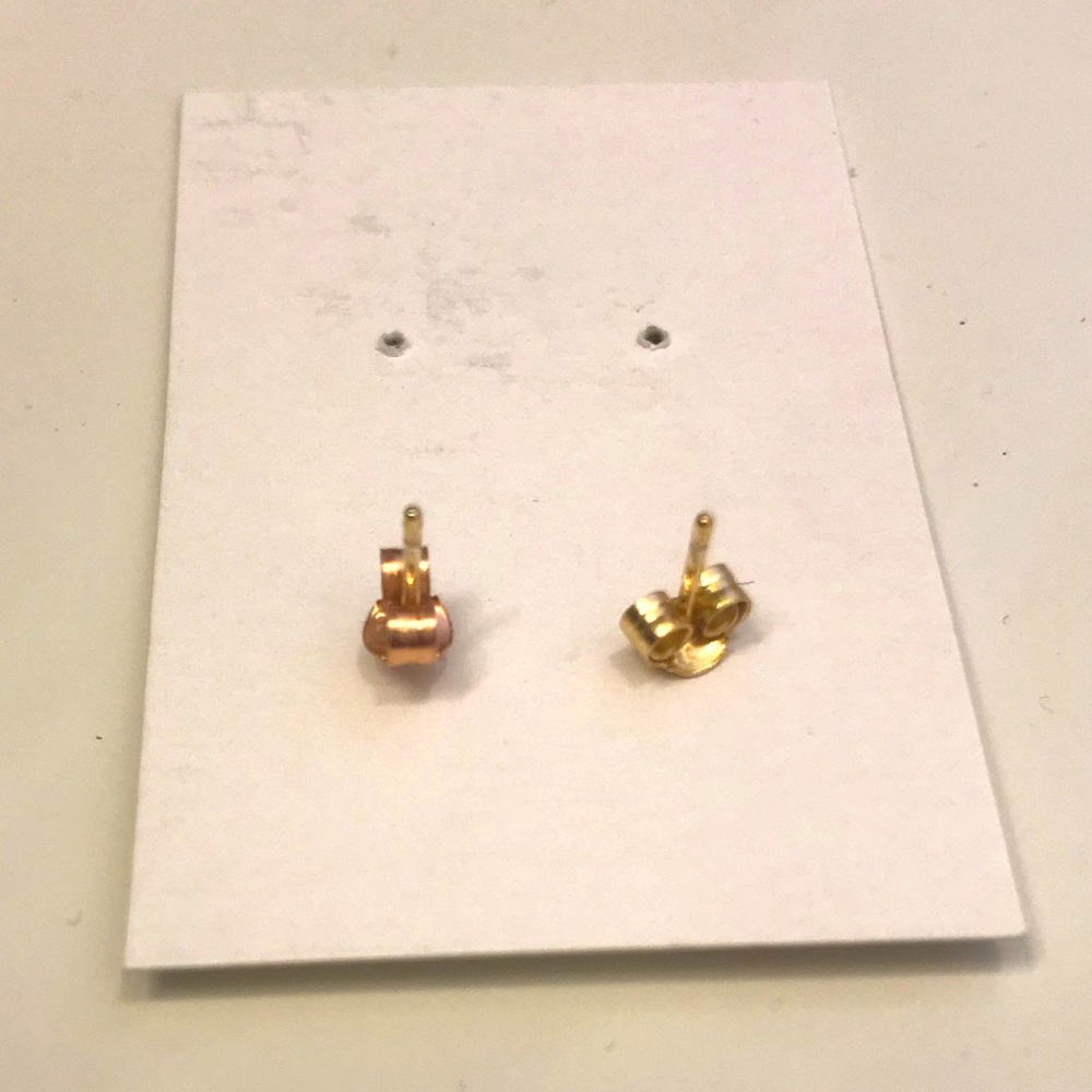 Sterling Silver Stud - Three Dot / Triangle Norbu Bijoux Earrings - Picture 3 of 4